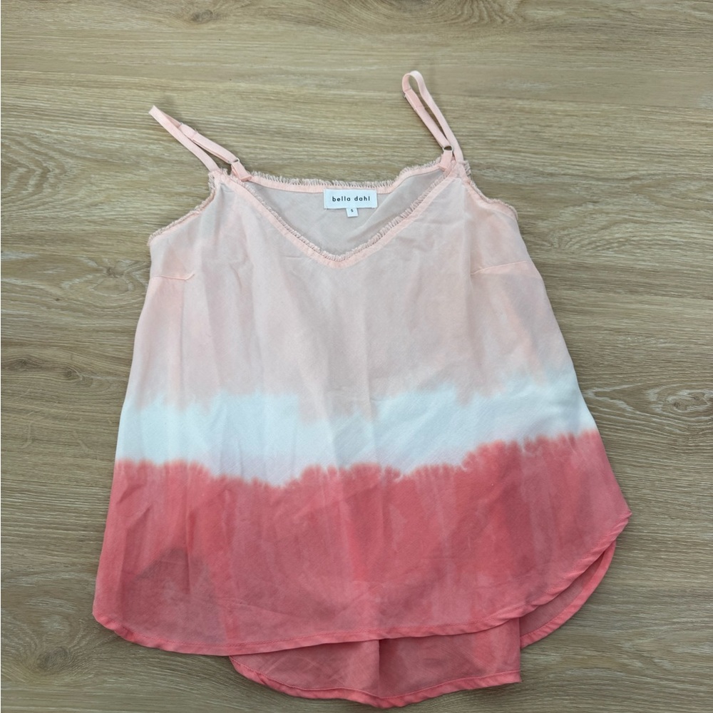 Bella Dahl Coral and White Camisole
